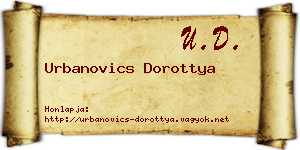 Urbanovics Dorottya névjegykártya