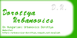 dorottya urbanovics business card